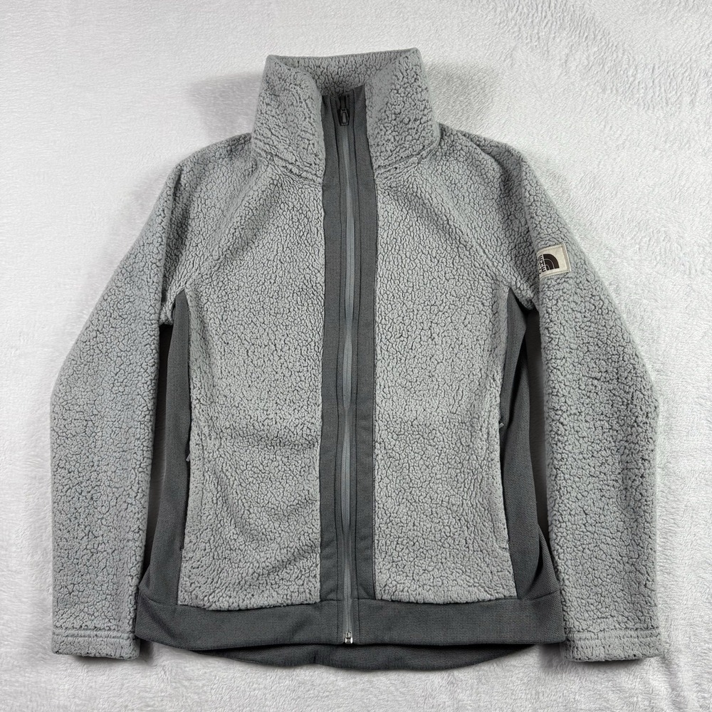 The North Face Women's Sherpa Fleece Full‎ Zip Jacket Gray Size XS